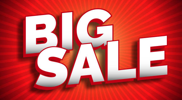 ilustraciones, imágenes clip art, dibujos animados e iconos de stock de big sale banner - large