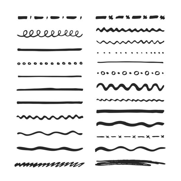 Marker strokes set Marker strokes collection. Set of vector hand drawn brushes elements for your design works underline illustrations stock illustrations