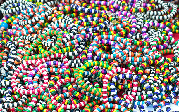 Colorful Wooden Beads stock photo
