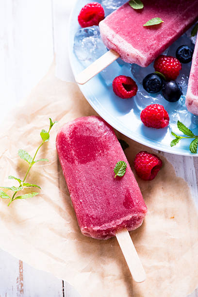 istock Refreshing popsicle with berry fruits 498305730