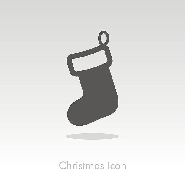 weihnachts-socken-symbol - weihnachtsstrumpf stock-grafiken, -clipart, -cartoons und -symbole