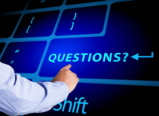 questions bouton de clavier d'ordinateur - faq connection computer keyboard learning photos et images de collection