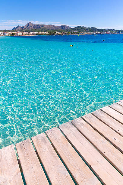 istock Platja de Alcudia beach pier in Mallorca Majorca 498308266