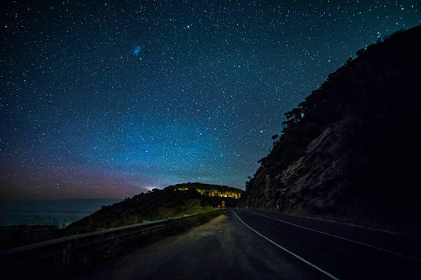 istock Great Ocean Road at night stars view 498308384