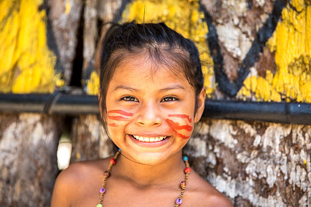 istock Cute Native Brazilian girl in Amazon, Brazil 498309134