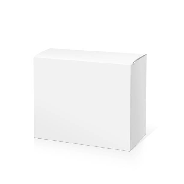 リアルなホワイトのパッケージボックスをクリックします。 - box white blank computer software点のイラスト素材／クリップアート素材／マンガ素材／アイコン素材