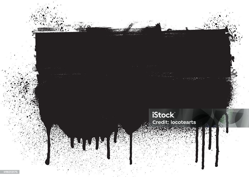 grunge inky negro banner - arte vectorial de Plantilla - Equipo de arte y artesanía libre de derechos