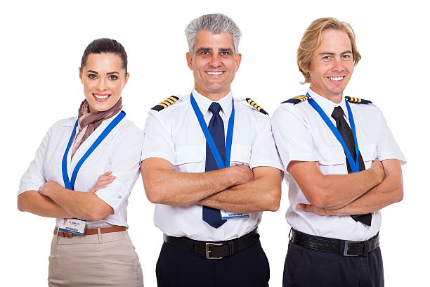 istock group of airline crew with arms folded 498313659