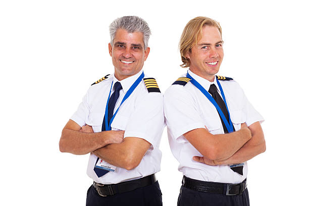 istock airline pilots wearing uniform 498313693