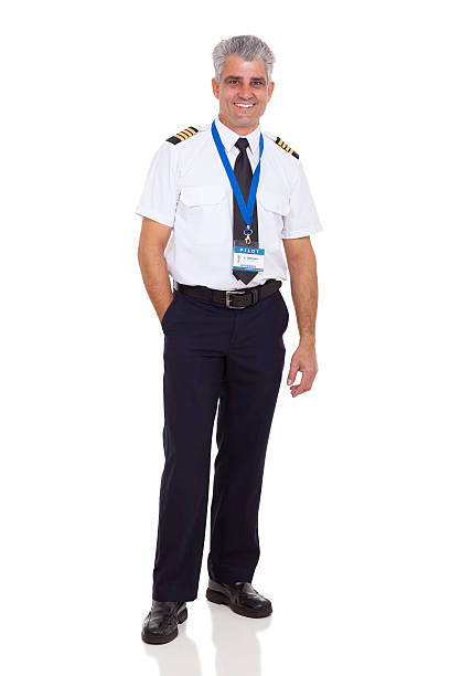 istock middle aged man wearing airline pilot uniform 498314245