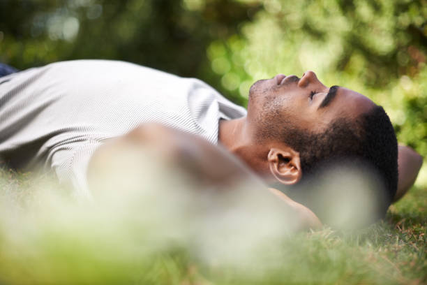 Catching a nap outdoors Cropped shot of a handsome young man lying on the grass outdoorshttp://195.154.178.81/DATA/i_collage/pi/shoots/783399.jpg napping photos stock pictures, royalty-free photos & images