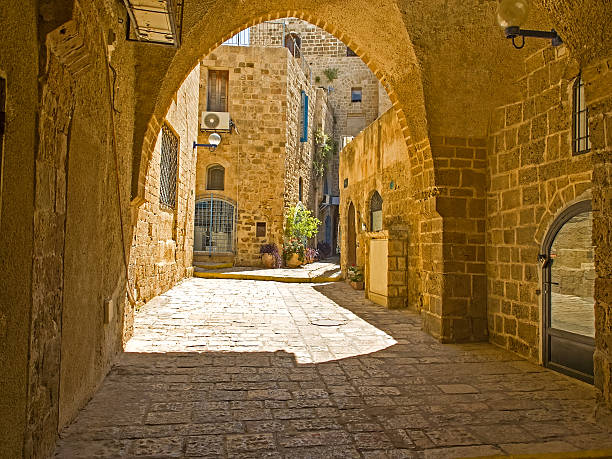 istock Old Jaffa street, Israel 498315911