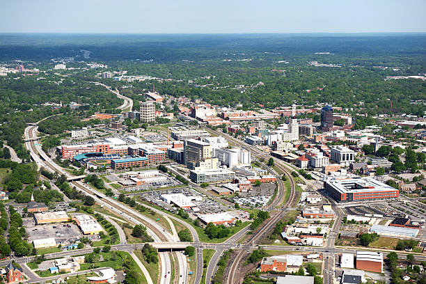 istock Aerial View Downtown Durham, North Carolina 498316825