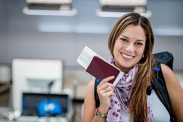 istock Happy woman traveling 498316829