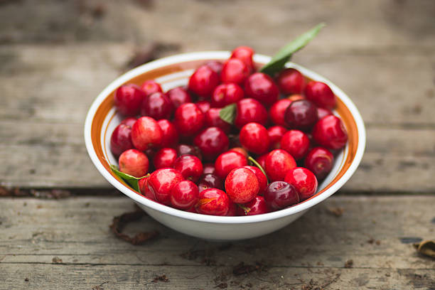 Organic Fresh Cherries stock photo