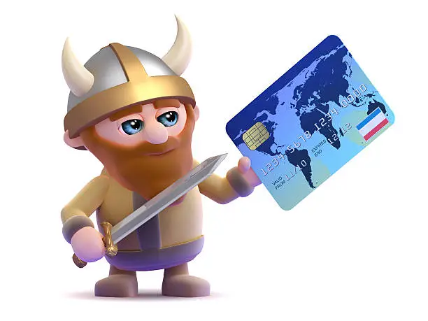 Photo of 3d Viking credit card transaction