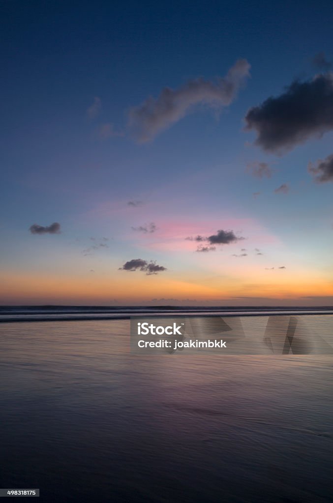 Ocean infinity Colorful sunset at the beach facing the infinite ocean. Asia Stock Photo