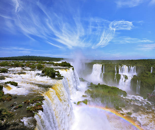 multi-tier cascate di acqua - argentina landscape scenics south america foto e immagini stock