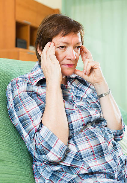 istock Thoughtful woman with sad face 498319521