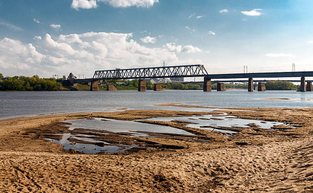 istock Railway bridge over the Oka river 498319983