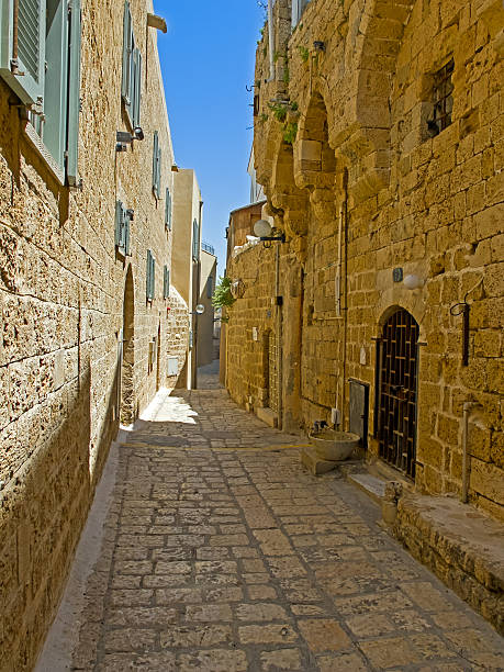 istock Old Jaffa street, Israel 498320439