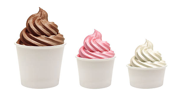 istock Blank paper cups with frozen yogurt 498332140