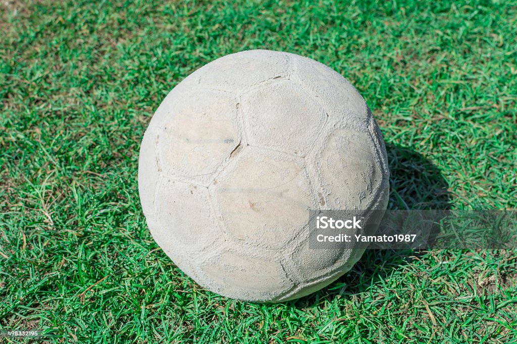 Old football Aging Process Stock Photo