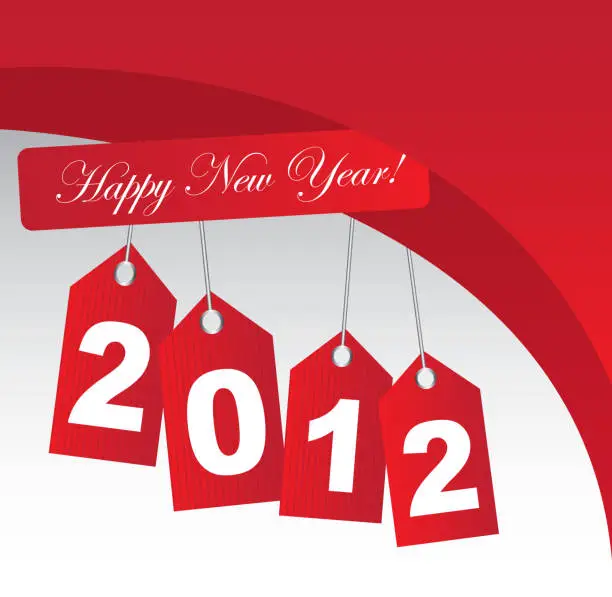 Vector illustration of 2012 new year