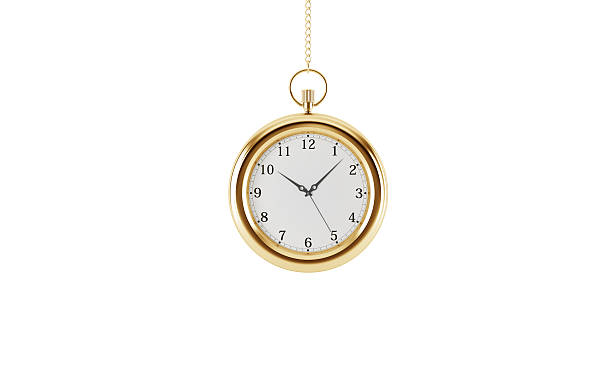 istock Gold pocket watch. Isolated on white background. 3D rendering. 498333178