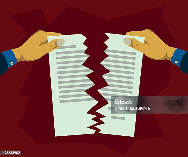 Hands Ripping Poster Hands Being Ripped Document Stock Illustration - Download Image Now ...