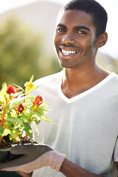 istock Proud of his plants 498334695