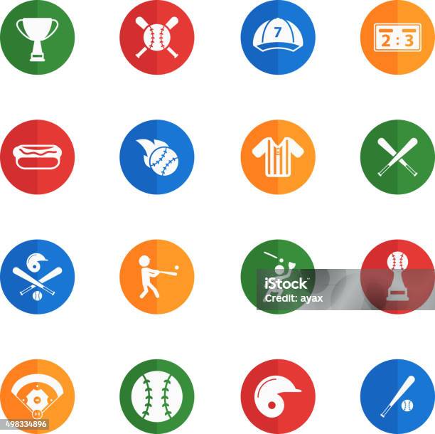 Baseball Simply Icons Stock Illustration - Download Image Now - 2015, Award, Baseball Bat