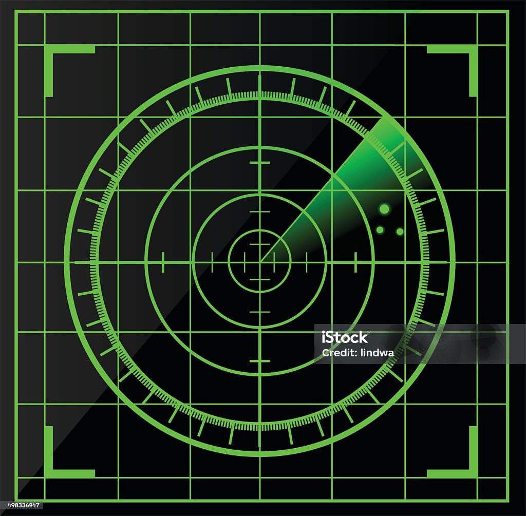 Radar Rectangular Screen Radar Screen Stock Illustration - Download Image Now - Radar, Flying ...