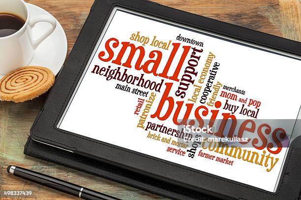 Small Business Word Cloud Stock Photo - Download Image Now - Small Business, Support, Ethical Consumerism