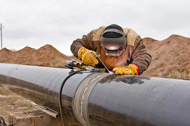 Photo of Welding works on gas pipeline