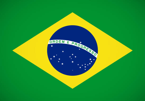 бразильский флаг - brazil stock illustrations