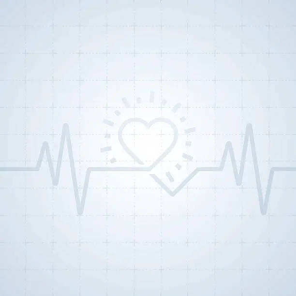Vector illustration of Heart Trace Background