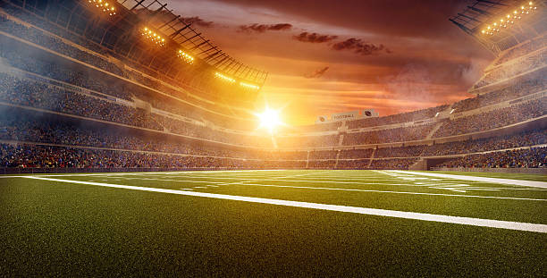 istock Dramatic american football stadium 498343502
