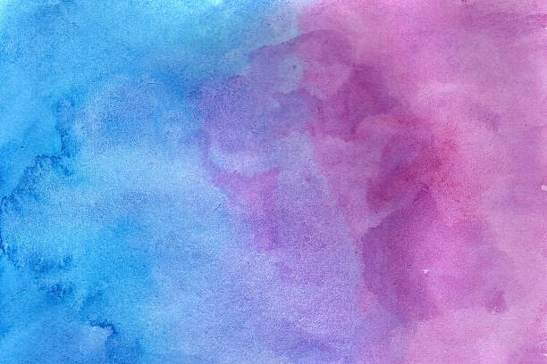 istock Purple-blue grunge in watercolor 498345668