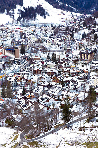istock Snowy village in the mountains 498346022