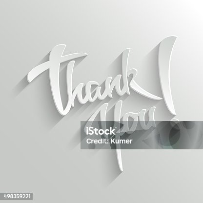 istock Thank You lettering Greeting Card 498359221
