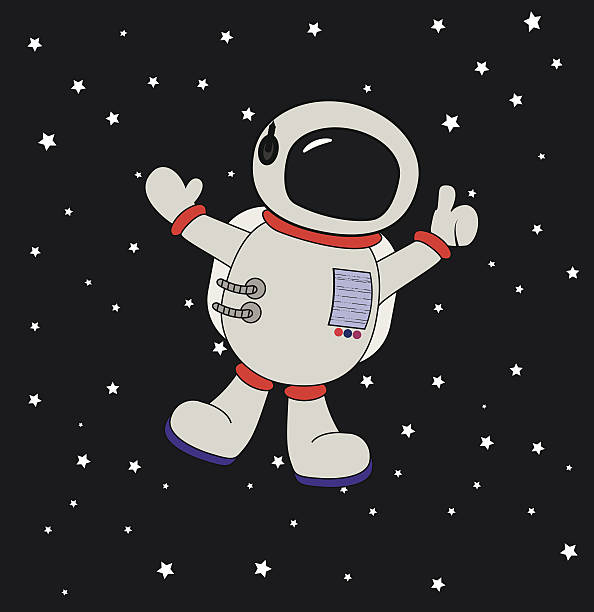 Astronauta no Espaço - ilustração de arte vetorial