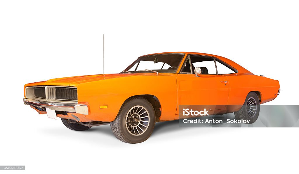 Dodge Charger. Dodge Charger 1969 isolated on white. Car Stock Photo