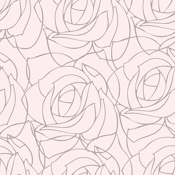 Seamless pattern with flowers rose vector art illustration