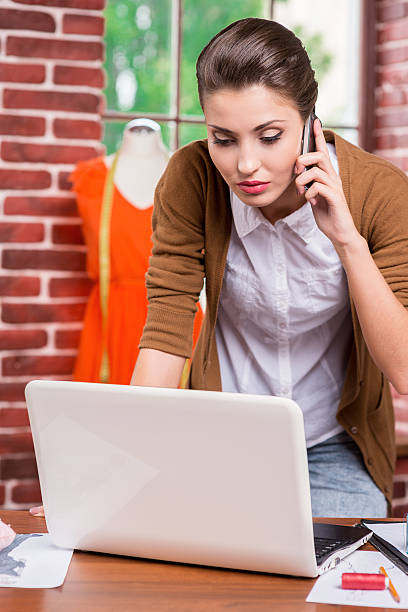istock Busy fashion designer. 498361967