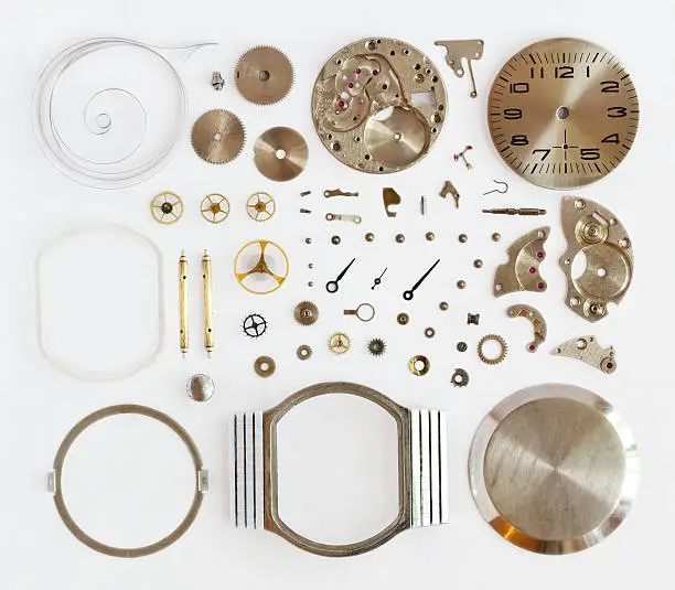 disassembled mechanical watches