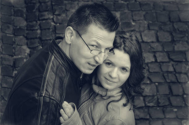 istock Happy young couple photographed from above 498363659