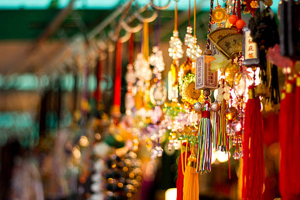 istock Chinese Talismans sold in front of a temple. 498363953