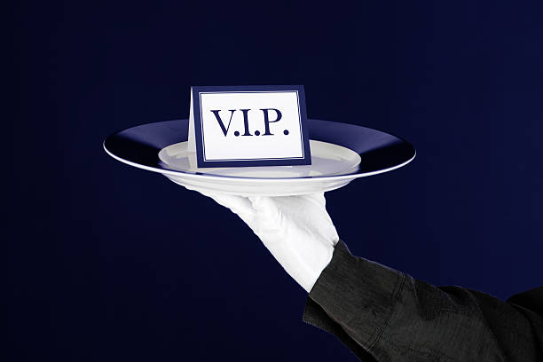 istock VIP Card On Platter Held By Waiter 498364317