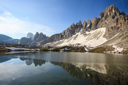 lakes of plans and Monte Paterno (Dolomites)